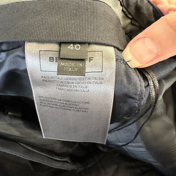 NWT Belstaff Midnight Black The Derby Classic Trouser Belt Loops Flare Legs 40 - Picture 10 of 16